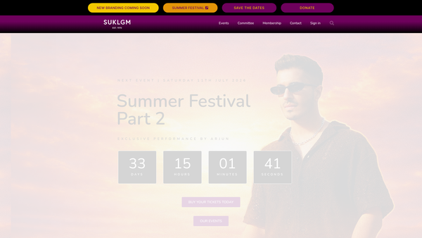 Screenshot of the Shree U K Luhar Gnati Mandal website