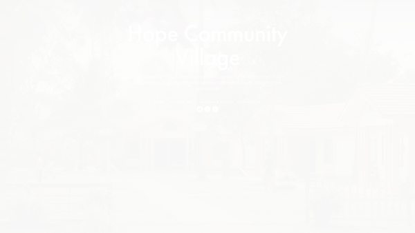 Screenshot of the Hope Community Village website