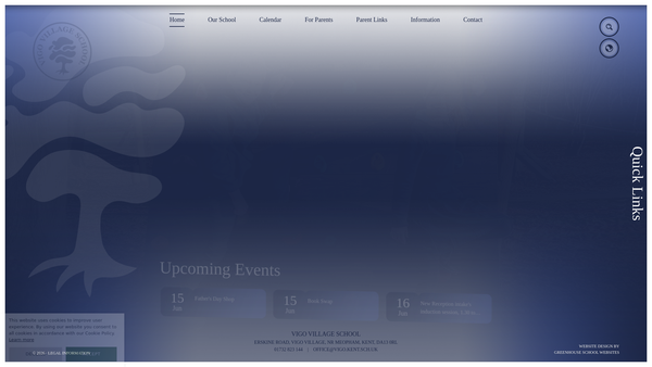 Screenshot of the Parents, Teachers, And Friends Of Vigo Village School website