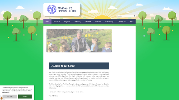 Screenshot of the Friends Of Fawkham School website