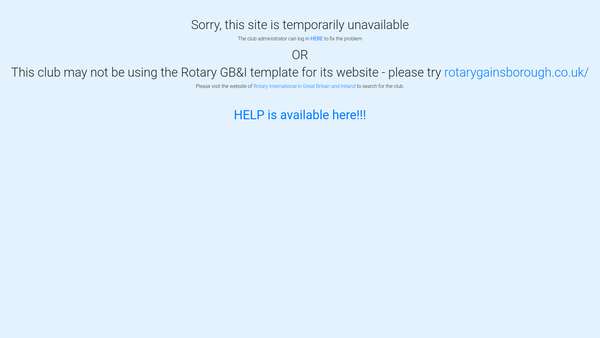 Screenshot of the The Rotary Club Of Gainsborough Trust Fund website