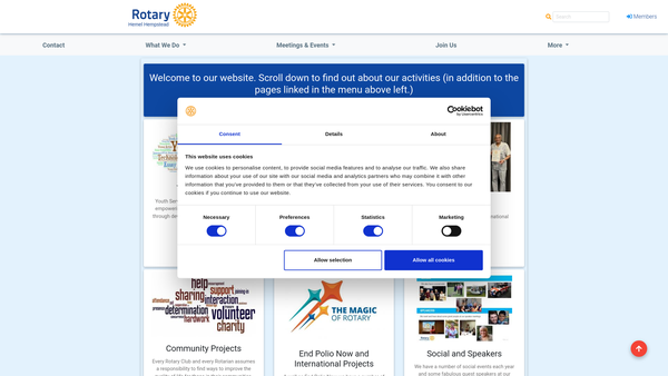 Screenshot of the The Rotary Club Of Hemel Hempstead Trust Fund website