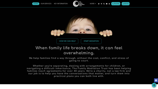 Screenshot of the The Family Mediation Trust website