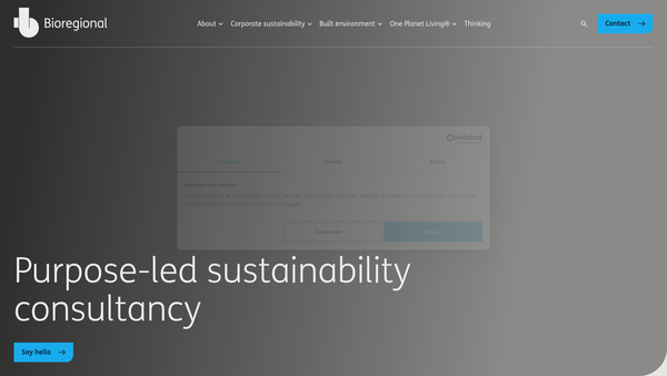 Screenshot of the Bioregional Development Group website
