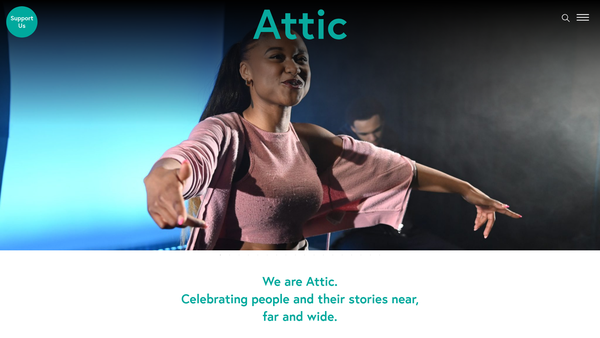 Screenshot of the Attic Theatre Company (London) website
