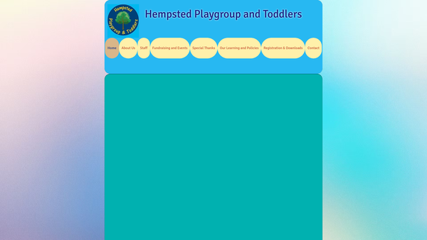 Screenshot of the Hempsted Playgroup website