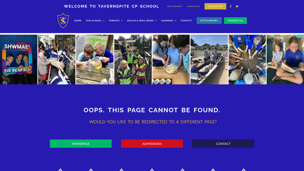 Screenshot of the Friends Of Tavernspite School website