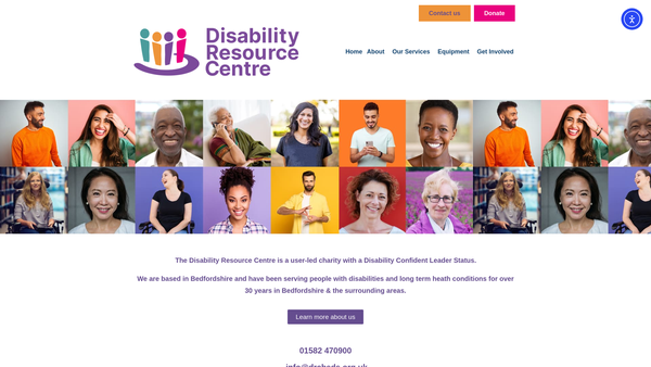 Screenshot of the The Disability Resource Centre website