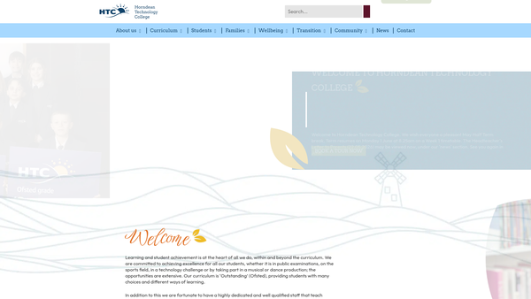 Screenshot of the Horndean Technology College Parent Forum website