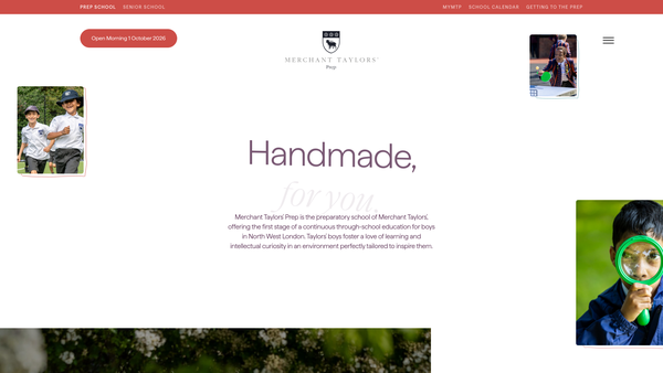 Screenshot of the Merchant Taylors' Prep Parents' Association website