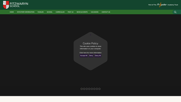 Screenshot of the Fitzwaryn School Parents And Friends Association website