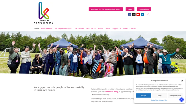 Screenshot of the Autism At Kingwood website