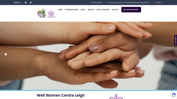 Screenshot of the Women For Well Women website