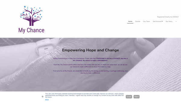 Screenshot of the My Chance website