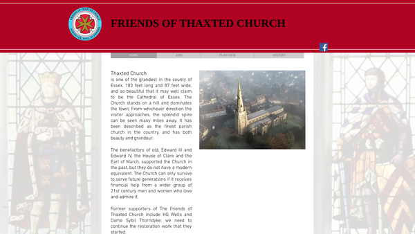 Screenshot of the Thaxted Church Trust website
