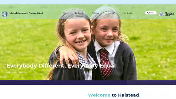 Screenshot of the Parents And Friends Association Of Halstead Community Primary School website