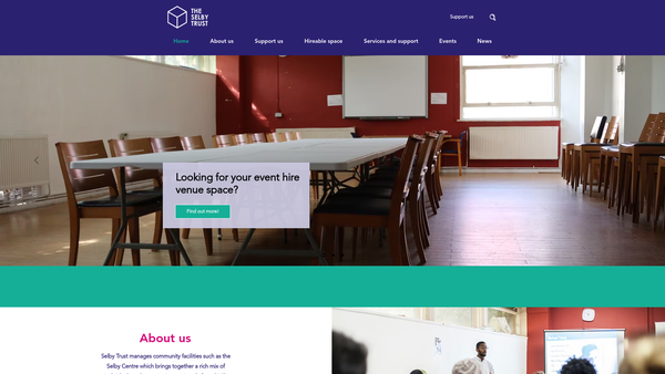 Screenshot of the The Selby Trust website