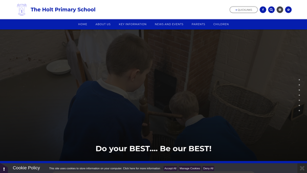 Screenshot of the Holt County Primary School Fund website