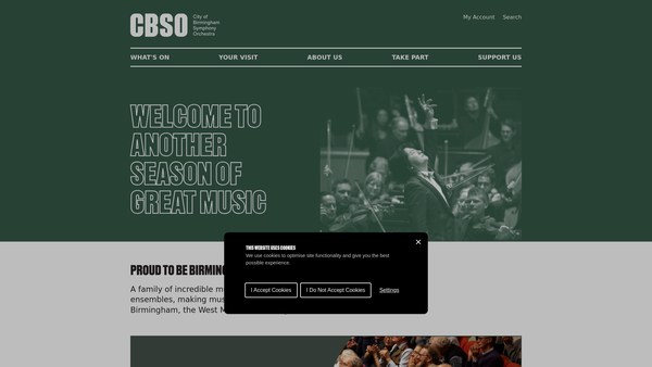 Screenshot of the The Cbso Development Trust website