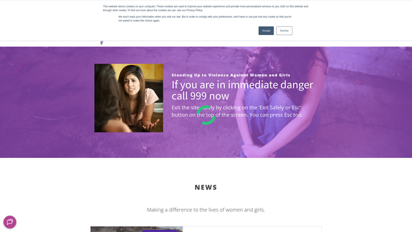 Screenshot of the Ashiana Network website