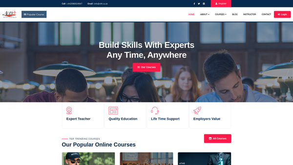 Screenshot of the North London Training Trust Limited website
