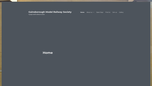Screenshot of the The Gainsborough Model Railway Society website