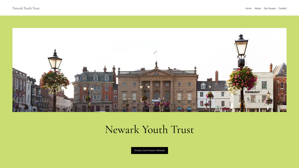 Screenshot of the Newark Youth Trust website