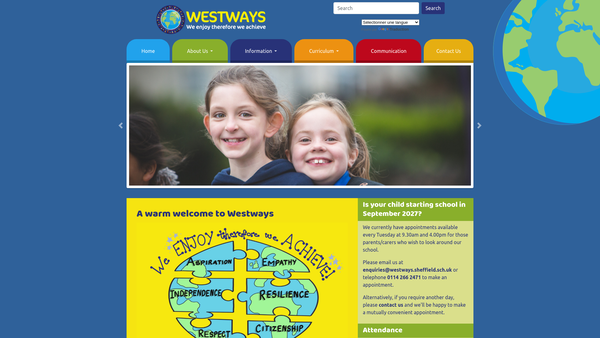Screenshot of the Friends Of Westways website