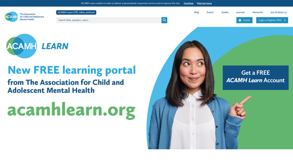 Screenshot of the The Association For Child And Adolescent Mental Health website