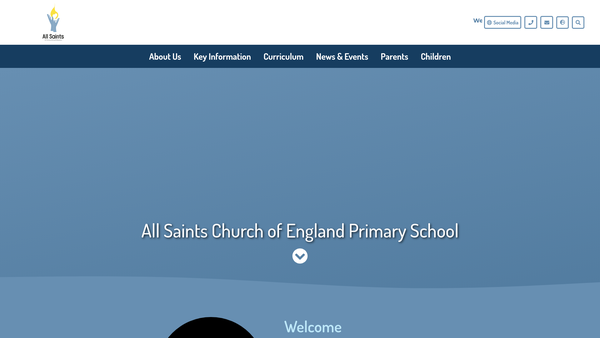 Screenshot of the All Saints Primary (Wokingham) Parent Teacher Association website