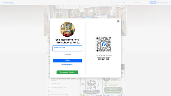 Screenshot of the Ford Pre School And Ford Toddlers website