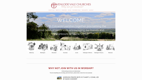 Screenshot of the Evenlode Vale Ministry Trust website