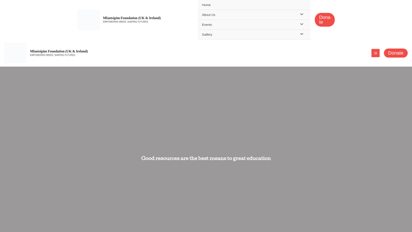 Screenshot of the The Mfantsipim Foundation website