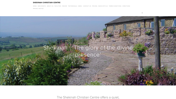 Screenshot of the The Shekinah Christian Trust website
