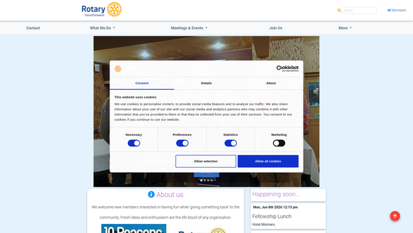 Screenshot of the The Rotary Club Of Haverfordwest Charitable Fund website