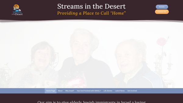 Screenshot of the The Streams In The Desert Trust website