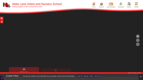 Screenshot of the Hetts Lane Infant And Nursery School Fund website