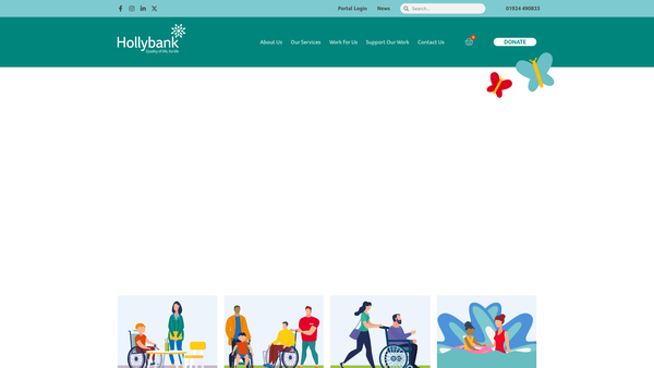 Screenshot of the Hollybank Trust website