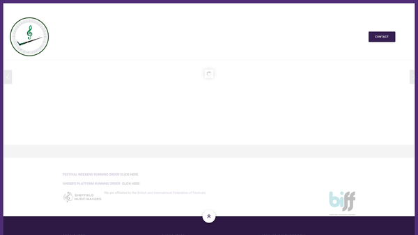 Screenshot of the The David Clover Festival Of Singing website