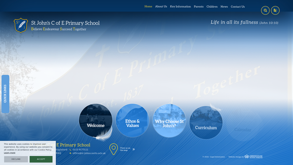 Screenshot of the Stapleford St Johns C Of E Primary School Fund website