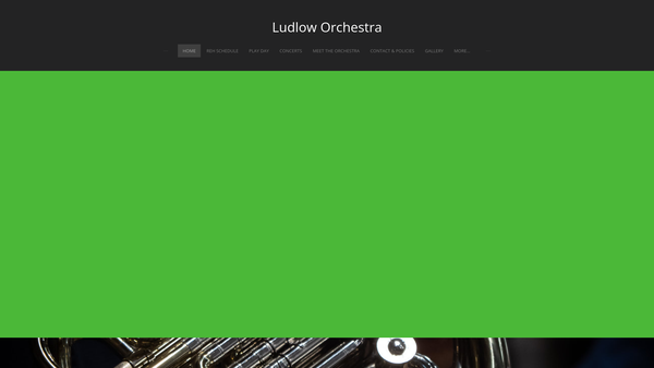 Screenshot of the The Ludlow Orchestra website