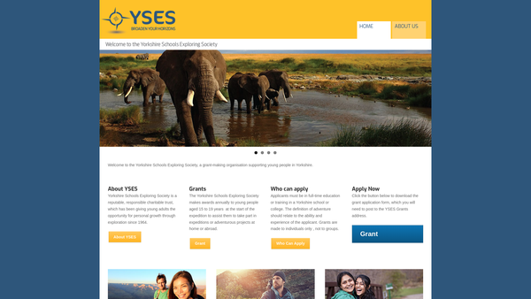 Screenshot of the Yorkshire Schools Exploring Society website