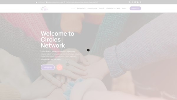 Screenshot of the Circles Network website