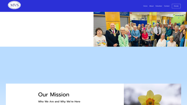 Screenshot of the Maelor Voluntary Service website
