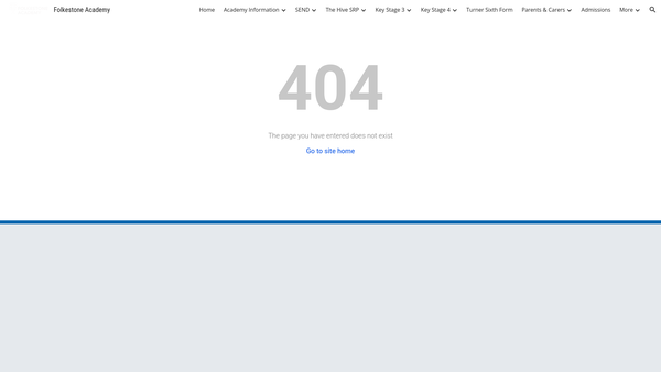 Screenshot of the Folkestone Primary Academy Parents, Teachers, Friends Association website