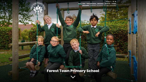 Screenshot of the Forest Town Primary And Nursery School website