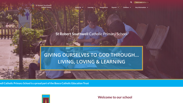 Screenshot of the Friends Of St Robert Southwell School website