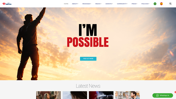 Screenshot of the The Universal Church Of The Kingdom Of God website