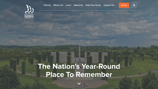 Screenshot of the The National Memorial Arboretum Company Limited website
