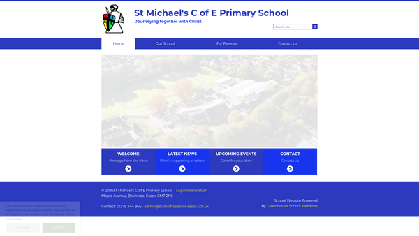 Screenshot of the St Michael's School Braintree Private School Fund website